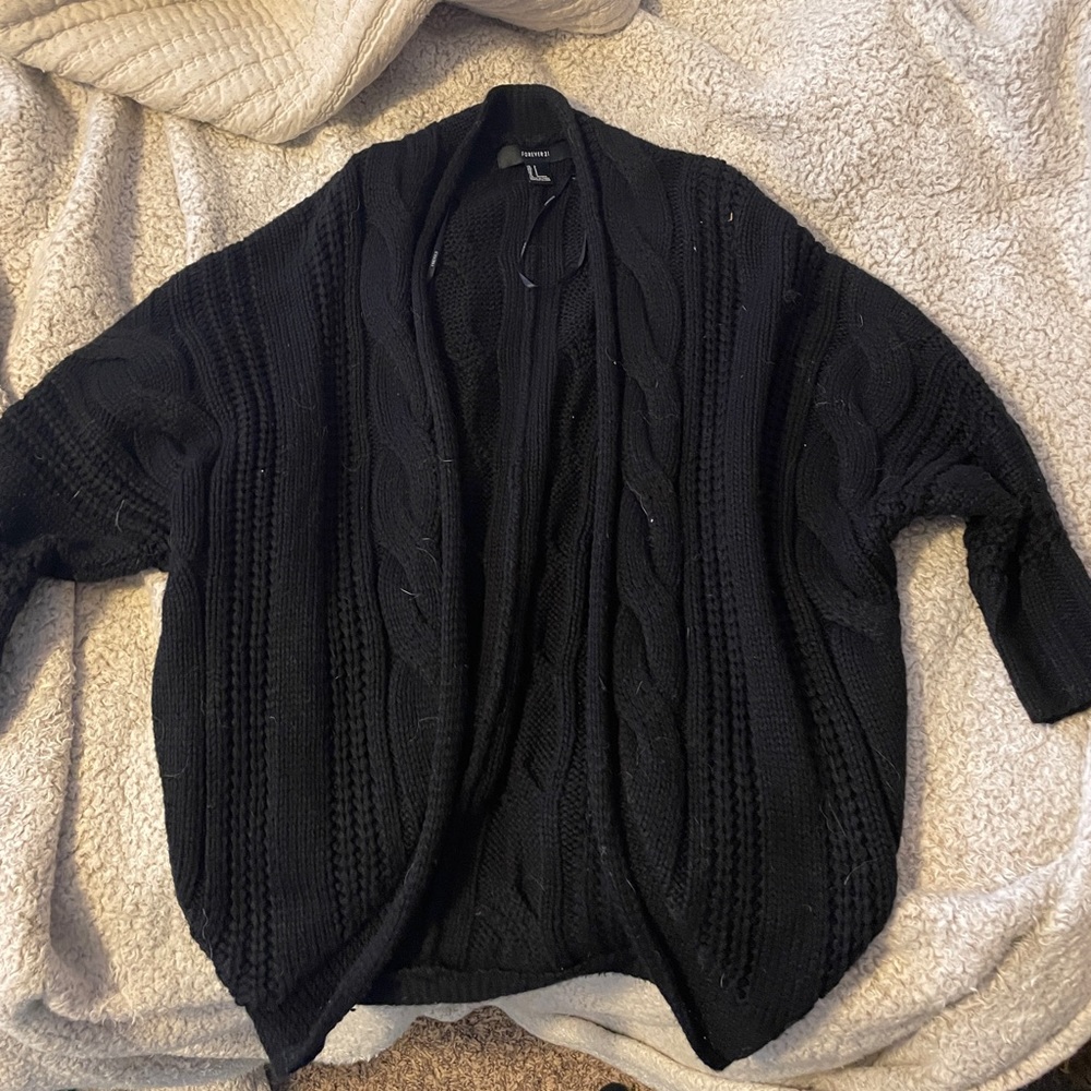 Black cardigan
